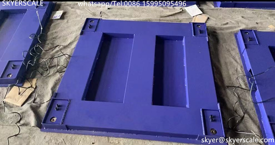 kualitas  Zemic H8C Load Cell 1x1m 5Ton Heavy Duty Industrial Floor Scale With Carbon Steel Platform pabrik