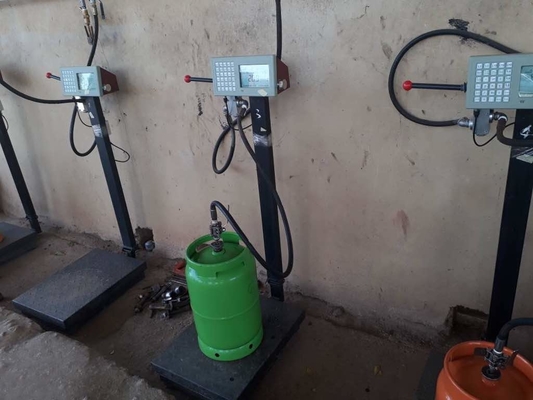 2-120kg Otomatis bukti ledakan Mesin Pengisi Gas Memasak skala LPG Untuk Tabung Gas