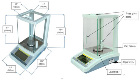 220g Lab Skala Elektronik Tunggal Pan Balance 0,0001g Akurasi