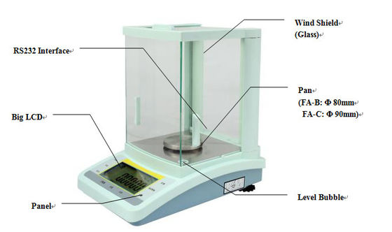 Elektronik 0,1 mg Akurasi Laboratorium Analytical Balance Scale