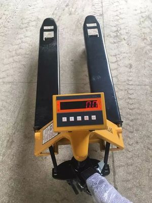 Truk Pallet Baja Dilapisi Baja Tangan Dioperasikan Dengan Skala Berat