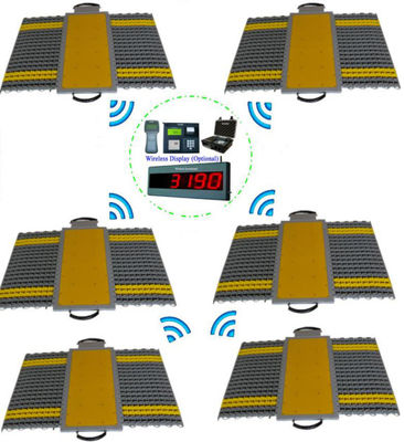 6pcs Wireless Portable Truck Axle Scale Dengan Indikator Layar Sentuh