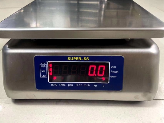 30kg Super ss Elektronik Digital Waterproof IP68 Skala Berat Skala Meja Timbang Digital Baja Tidak Berlemak
