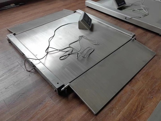 Proses Sandblasting 304 stainless steel disesuaikan 1.2x1.2m 3ton Platform lantai Skala
