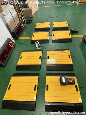 Digital Static Dynamic Portable Axle Car Weighing Scale System Weigh Pad Wheel Beratnya 80 Ton