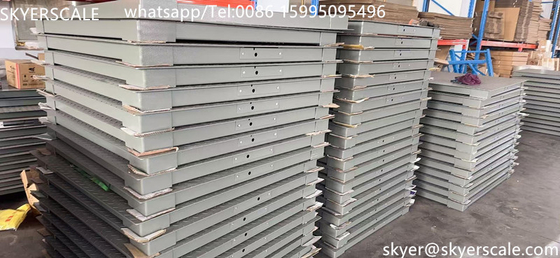 Skala Industri 2000kg Skala Lantai Platform Dengan Balok Gunting Baja Alloy tahan lama SQB Load Cell