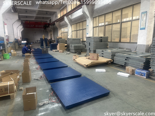 Skala Industri 2000kg Skala Lantai Platform Dengan Balok Gunting Baja Alloy tahan lama SQB Load Cell