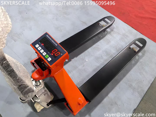 Palet Tangan Hydraulic Timbang Skala Forklift 2000kg Timbang Industri