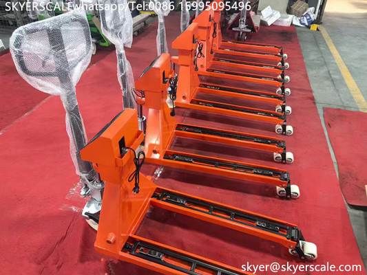 Palet Tangan Hydraulic Timbang Skala Forklift 2000kg Timbang Industri