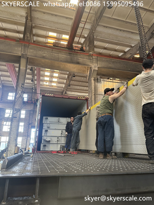 Produsen Industrial Electronic Weighbridge lebar 3m dengan panjang 18m menimbang jembatan 120ton skala berat truk