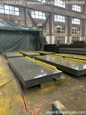 Produsen Industrial Electronic Weighbridge lebar 3m dengan panjang 18m menimbang jembatan 120ton skala berat truk