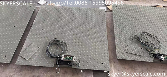 Baja 1.2mx1.2m Platform 3 Ton Berat Tugas Berat Skala Dengan Plat Anti Mouse
