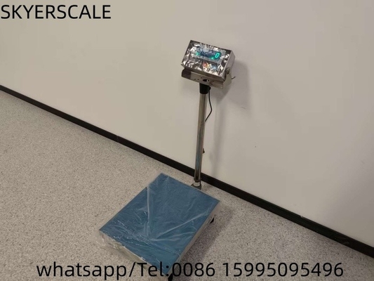 40x50cm 150kg Skala platform penimbang baja tahan karat dengan indikator tahan air LED hijau