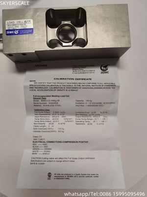 ZEMIC stainless steel BM6G Load Cell Single Point Sensor OIML Force Transducer Untuk Skala Elektronik