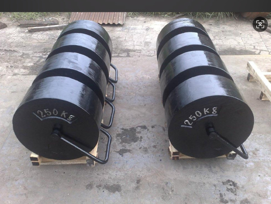 OIML Standard Stackable 250kg M1 Test Weights Cast Iron Kalibrasi Weights Untuk Crane