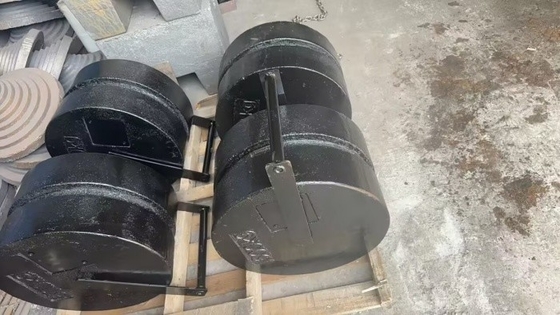 OIML Standard Stackable 250kg M1 Test Weights Cast Iron Kalibrasi Weights Untuk Crane