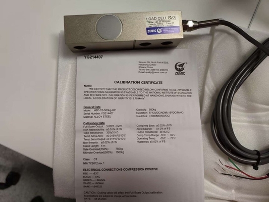 IP67 Shear Beam zemic H8C-500kg Load Cell Alloy Steel Sensor Platform Menimbang sensor C3