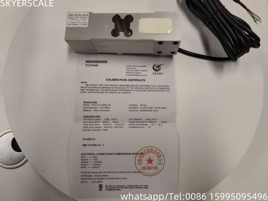 Sel Sensor Beban 100kg Merk Zemic Untuk Timbangan Platform Industri