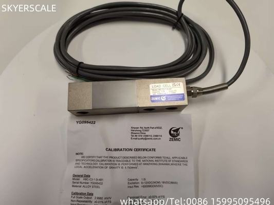 ZEMIC H8C 1 Ton C3 Kelas Shear Beam Load Cell Transducer OIML NETP Sensor Untuk Menimbang Skala