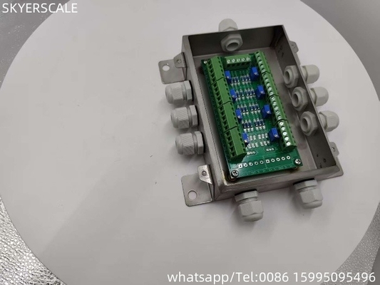 Stainless Steel 8 Line Adjust Signal Sum Box Connect 8pcs Load Cell Untuk Timbangan Truk