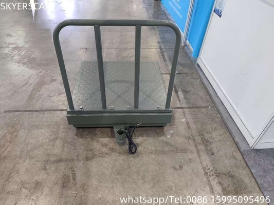 Baja Karbon Digital 500x500mm 300kg Skala Platform Dengan Checker Plate Dan Backrail