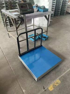 Timbangan Berat Platform Tugas Berat Timbangan Elektronik Digital 500x500mm 300Kg Dengan Backrail