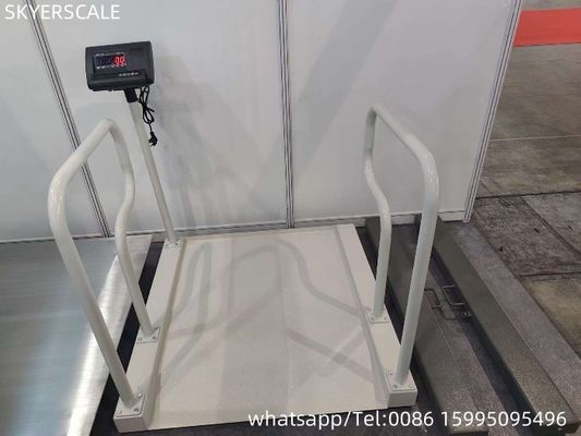 Medical Wheelchair Scale Rumah Sakit Ruang Dialisis Ruang Rehabilitasi Skala Berat Badan Dengan Opsional RS232 Bluetooth