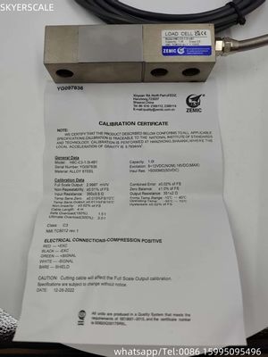 Zemic H8C-C3-1T Single Point Shear Beam Load Cell 1000KG Force Sensor Untuk Skala