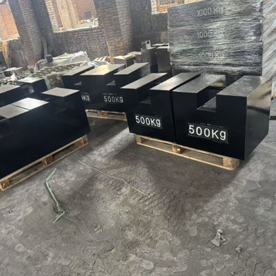 Pemberat Besi Cor Datar Persegi Panjang 500KG 1000KG 2000KG Berkualitas Tinggi Hitam Kelas M1 Harga Rendah