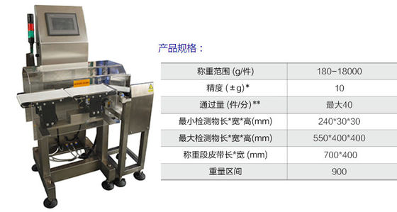 LED Automatic Rejection Belt Check Weigher Dengan Smart Touch Screen