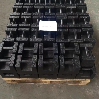 OIML Standard Stackable 20kg Cast Iron Weights Untuk Berat Blok Derek
